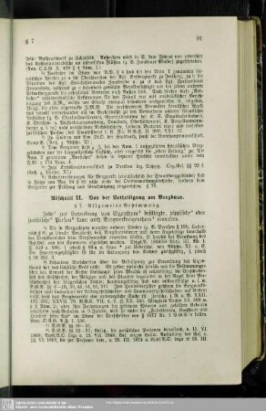 Abschnitt II. Von der Betheiligung am Bergbaue