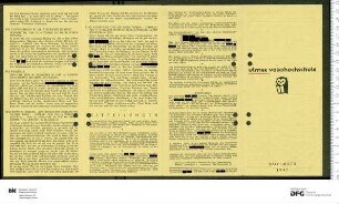 Programm 11. Monatsabschnitt 1947