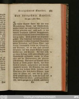 Das dreizehnte Kapitel. bis zum 25sten Vers.