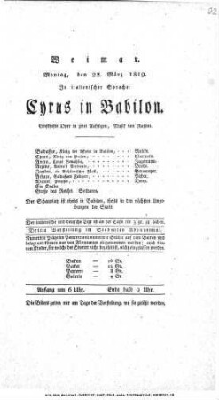 Cyrus in Babilon