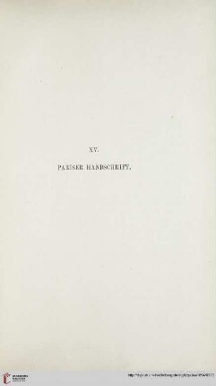 XV. Pariser Handschrift