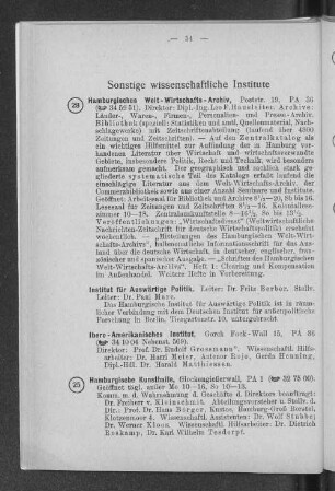 Sonstige wissenschaftliche Institute