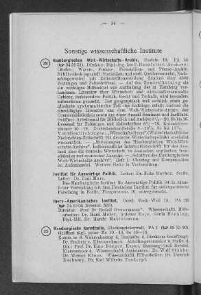 Sonstige wissenschaftliche Institute