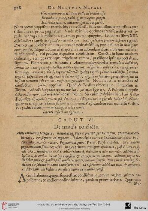 Caput VI: De nauali conflictu