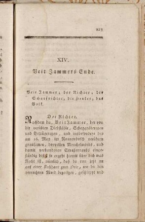 XIV. Veit Jammers Ende
