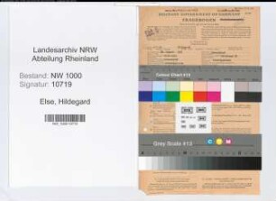 Entnazifizierung Hildegard Else, geb. 22.08.1919 (Stenotypistin)