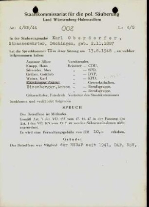Oberdorfer, Karl