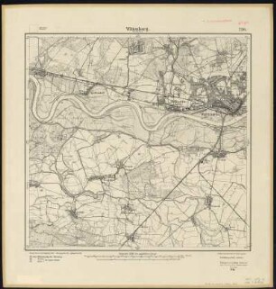 Messtischblatt [4141] = 2316 : Lutherstadt Wittenberg, 1919 : Messtischblatt [4141] = 2316 : Wittenberg : Prov. Sachsen. - Aufn. 1902, hrsg. 1904, Auflagedruck 1919. - [Berlin] : Reichsamt für Landesaufnahme, 1919. - 1 Kt. : einfarbig. - Ohne Gitternetz. - Ohne Planzeiger. - Ohne Zeichenerklärung