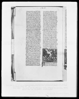 Heisterbacher Bibel — Prolog im Himmel und Hiobs Söhne von den Chaldäern erschlagen, Folio 220verso
