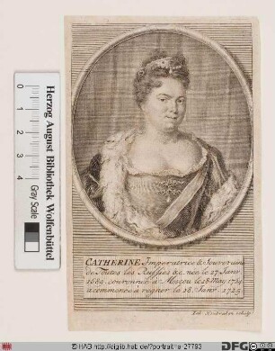 Bildnis Katharina (Jekaterina) I., Kaiserin von Russland (reg. 1725-27)