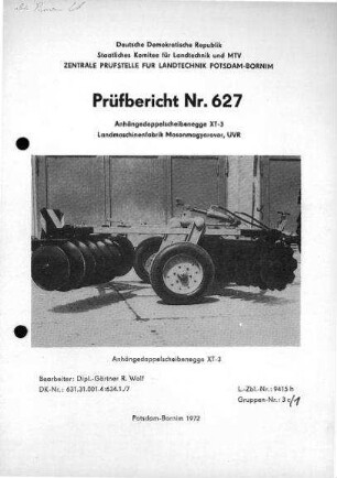 Anhängedoppelscheibenegge XT-3