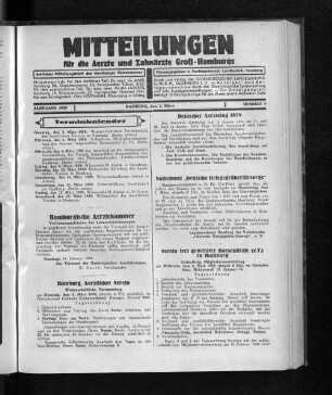 Jahrgang 1929, Hamburg, den 3. März, Nummer 9