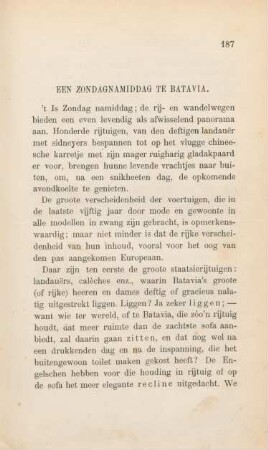 Een zondagnamiddag te Batavia