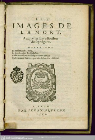Les Images De La Mort, Auxquelles sont adioustees dixsept figures