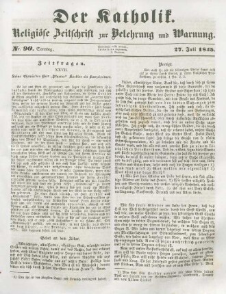 417-419 Zeitfragen : XXVII. Seine Ehrwürden Herrr "Pfarrer" Kerbler als Kanzelredner