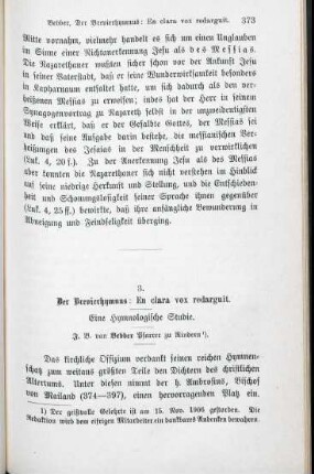 373-384 Der Brevierhymnus: En clara vox redarguit