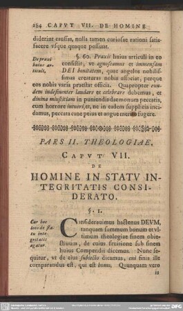 Pars II. Theologiae