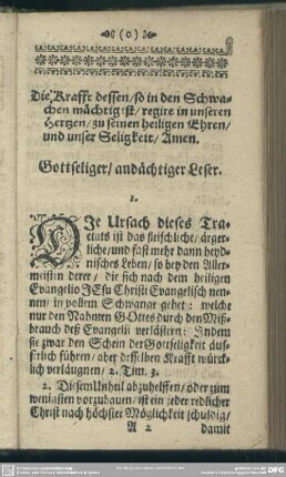 Gottseliger, andächtiger Leser