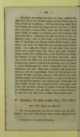 48. Fortsetzung. Der große nordische Krieg. 1700-1721