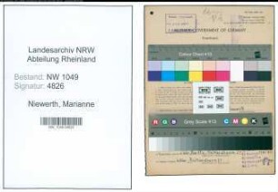 Entnazifizierung Marianne Niewerth , geb. 20.10.1902 ()