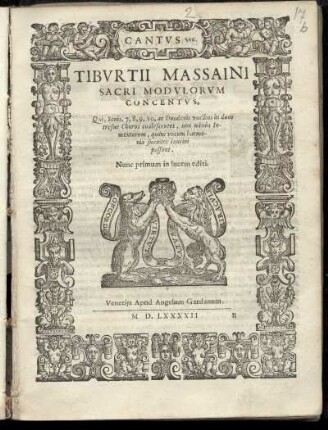 Tiburtio Massaino: Sacri modulorum concentus ...