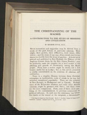 The christianizing of the Maoris. A contribution to the study of missions and civilization