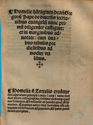 Homelie q[ua]draginta ... de diversis lectionibus evangelii ...