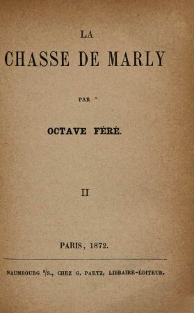 La chasse de Marly, 2