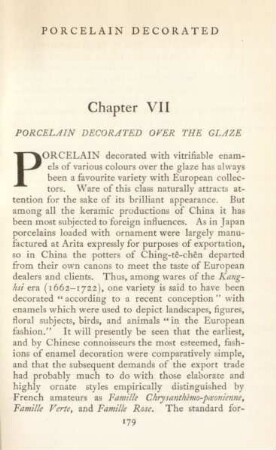 Chapter VII. Porcelain decorated over the glaze