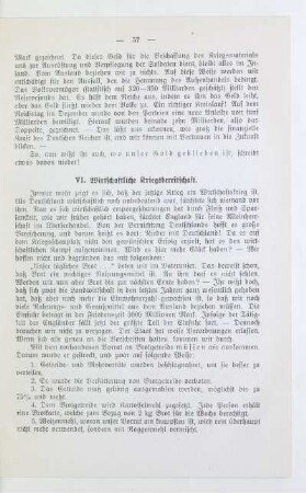 VI. Wirtschaftliche Kriegsbereitschaft