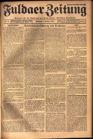Ausgabe vom Mittwoch, den 09. Februar 1927.