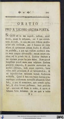 Oratio Pro A. Licinio Archia Poeta.