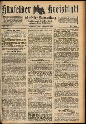 Ausgabe vom Donnerstag, den 04. November 1926.