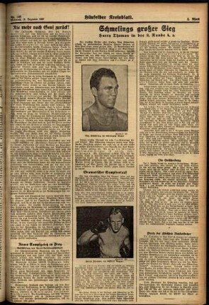 Zweite Ausgabe vom Mittwoch, den 15. Dezember 1937.