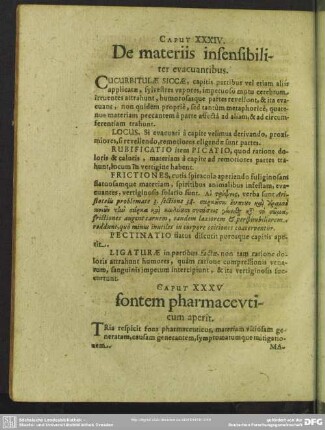Caput XXXV. fontem pharmaceuticum aperit