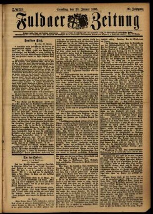 Ausgabe vom Samstag, den 28. Januar 1893.
