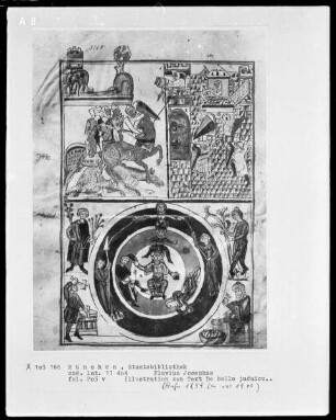 Flavius Josephus — Illustration zum Text de bello Judaico, Folio 203verso
