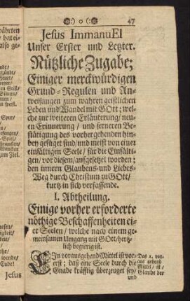 47-63, Nützliche Zugabe; ...