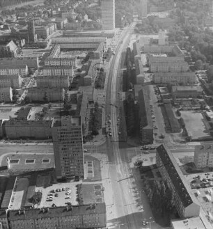 Karl-Marx-Straße in der Stadtmitte von Frankfurt/Oder : Blickrichtung Süden