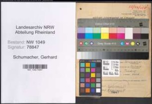 Entnazifizierung Gerhard Schumacher , geb. 27.01.1915 (Rechtspfleger)