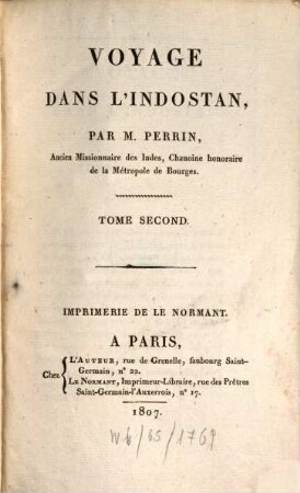 Voyage dans l'Indostan, 2