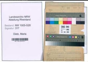 Entnazifizierung Maria Dietz , geb. 20.01.1899 (Postassistentin)