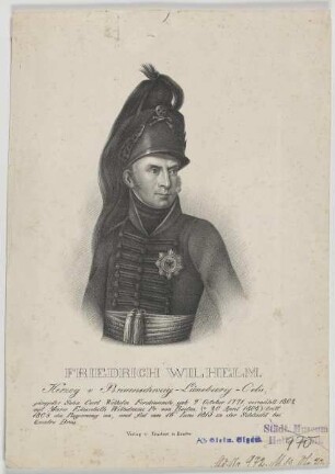 Bildnis des Herzogs Friedrich Wilhelm von Braunschweig-Lüneburg-Öls