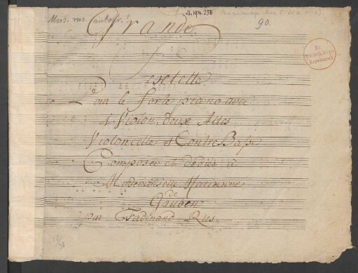 Sextette; strings, pf; C-Dur; HilR WoO 76