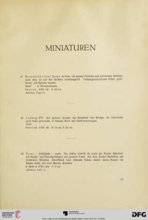 Miniaturen (Nr. 47-57)