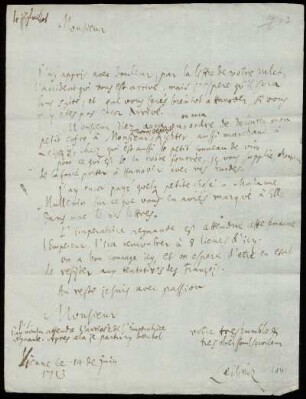 Brief von Gottfried Wilhelm Leibniz an Christoph Enoch Buchta