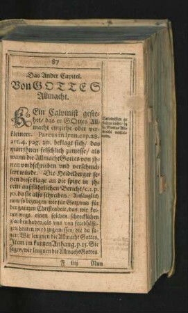 Das Ander Capitel. Von Gottes Allmacht.