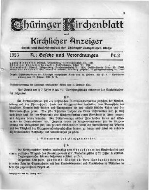 Nr. 2 : 16. März 1923