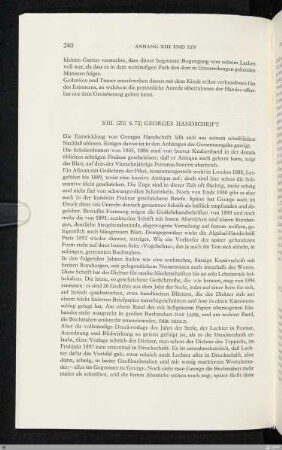 XIII. Georges Handschrift