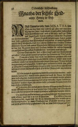 Mnatha der sechste Heidnische Hertzog in Behmen